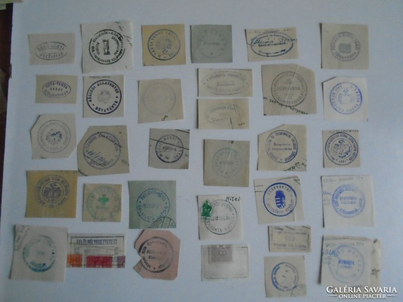 D202385 DÉVAVÁNYA régi bélyegző-lenyomatok  33 db.   kb 1900-1950's