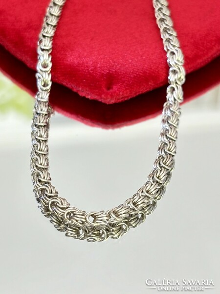 Antique silver rose chain