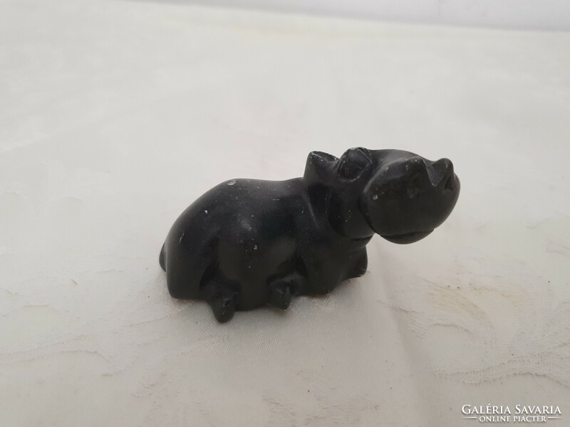 Vintage Zimbabwe Carved Serpentinite Hippopotamus