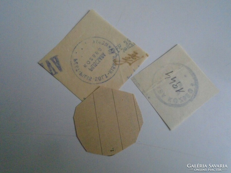 D202396  PILISCSABA régi bélyegző-lenyomatok  3 db.   kb 1900-1950's