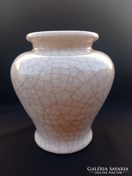 Repesztett mázas Mid Century Német kerámia váza