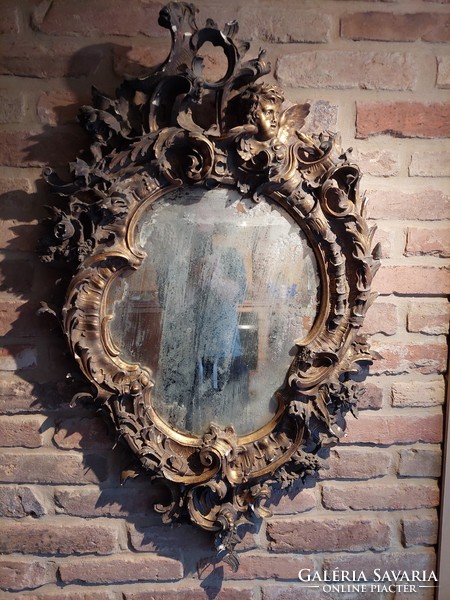 Large mirror with angel decoration 115 x 70 cm can also be picked up in Budapest!