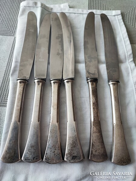 English style silver knives