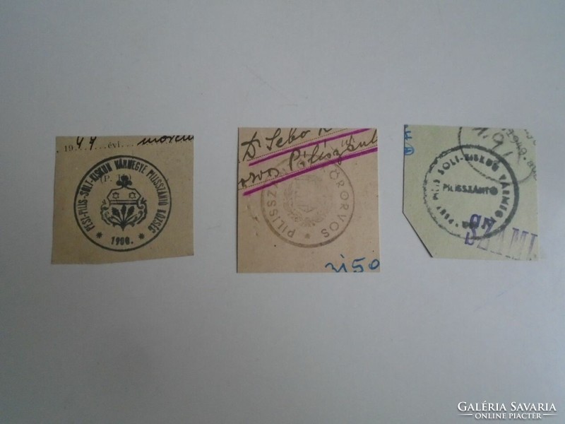 D202397 ploughshare old stamp impressions 3 pcs. About 1900-1950's