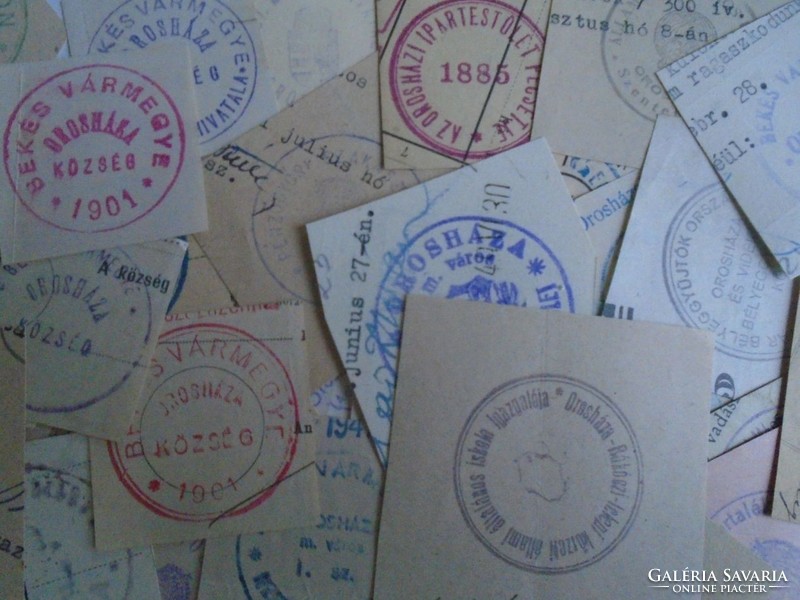 D202395 Orosháza old stamp impressions 34+ pcs. About 1900-1950's