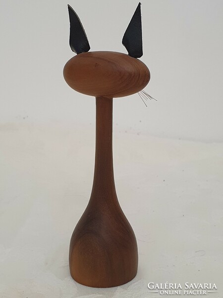 Danish style wooden cat figure