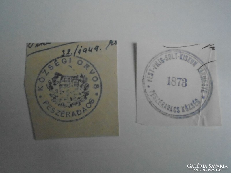 D202398 péseradacs old stamp impressions 2 pcs. About 1900-1950's