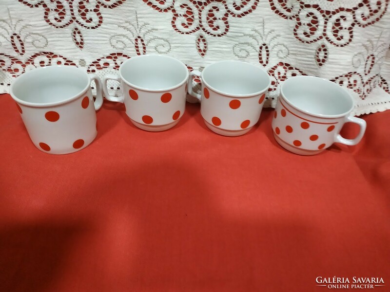 Zsolnay mugs with red dots