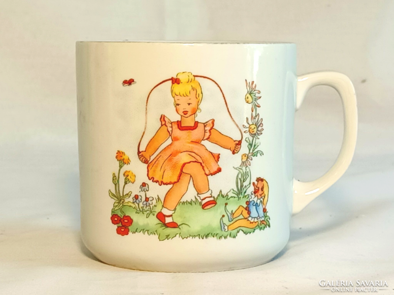 Zsolnay fairy tale scene mug