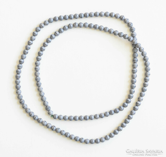 Vintage necklace with gray glass (synthetic mineral?) pearls
