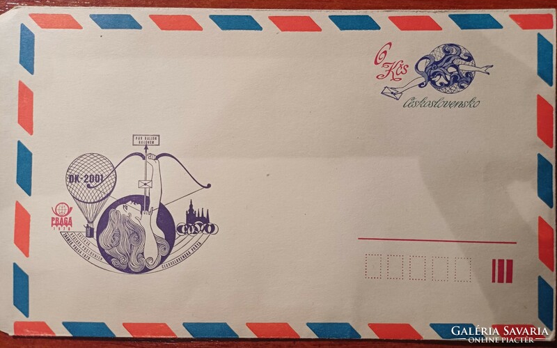 1978 Czechoslovak airmail envelope with premium ticket