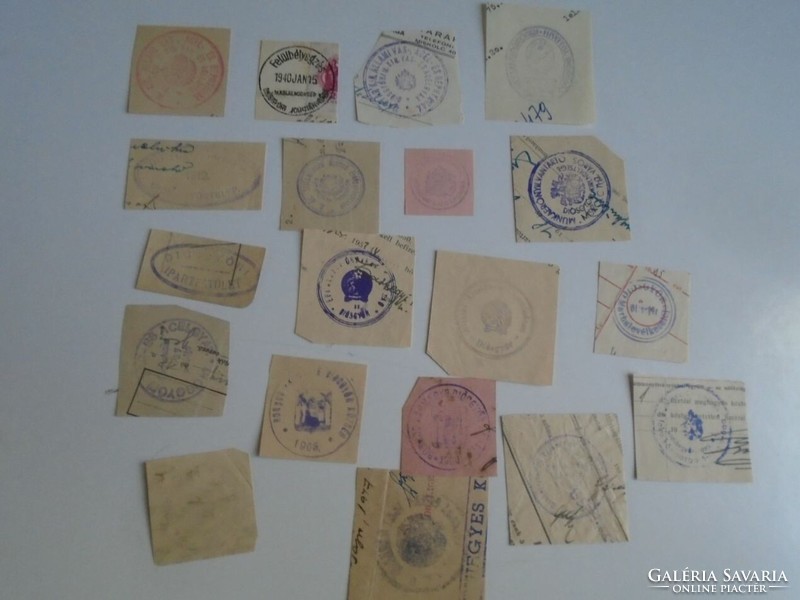 D202382 DIÓSGYŐR  régi bélyegző-lenyomatok  12+ db.   kb 1900-1950's