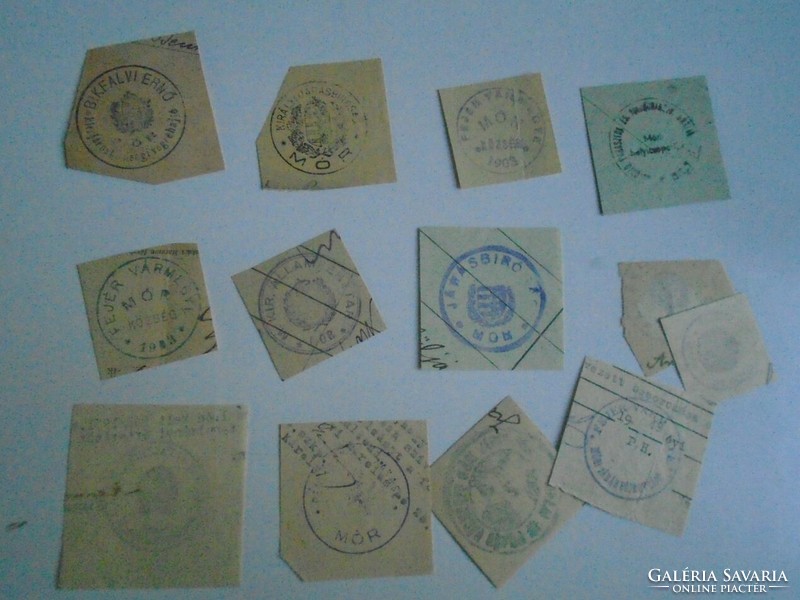 D202387 MÓR  régi bélyegző-lenyomatok  11 db.   kb 1900-1950's