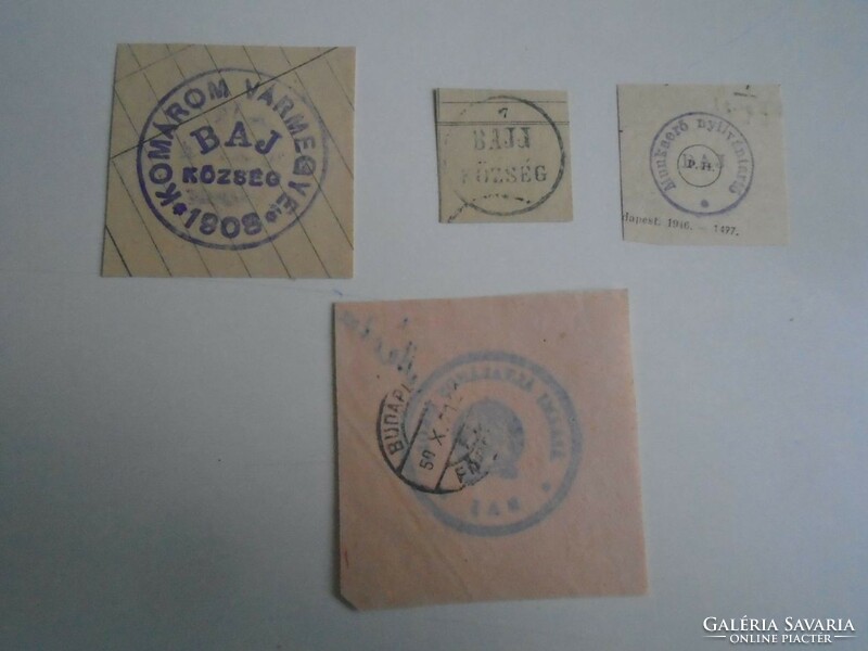 D202426 BAJ   régi bélyegző-lenyomatok  3+ db.   kb 1900-1950's