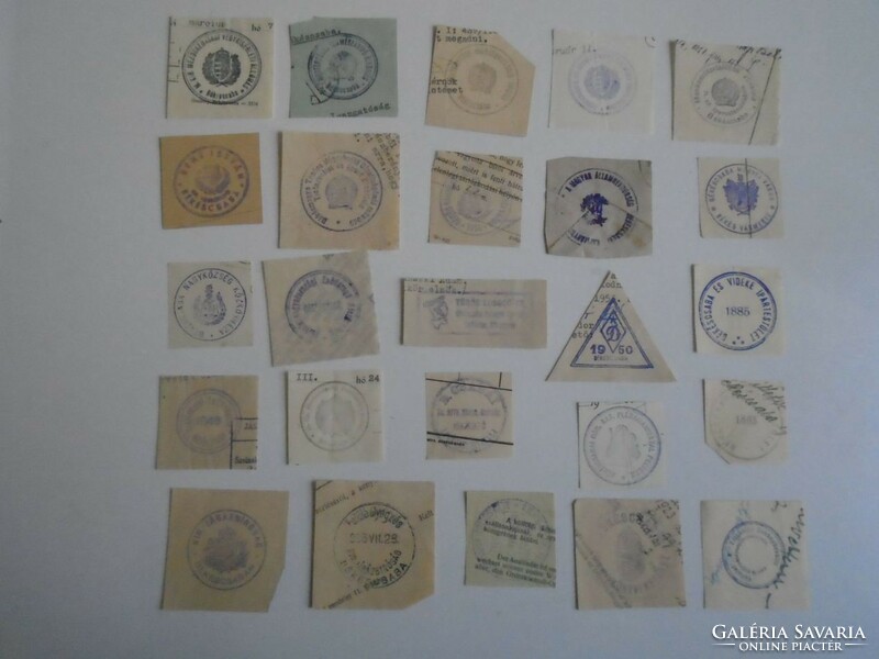 D202403 BÉKÉSCSABA   régi bélyegző-lenyomatok 25 db.   kb 1900-1950's