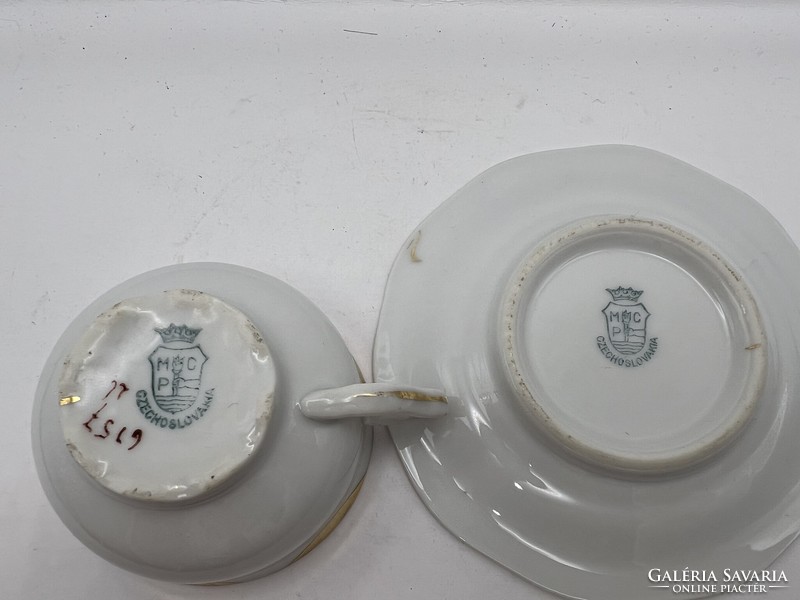 Csehszlovák porcelán kávés csésze, art deco,MCP. 5005