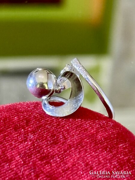 Káprázatos Art-deco stílusú ezüst gyűrű