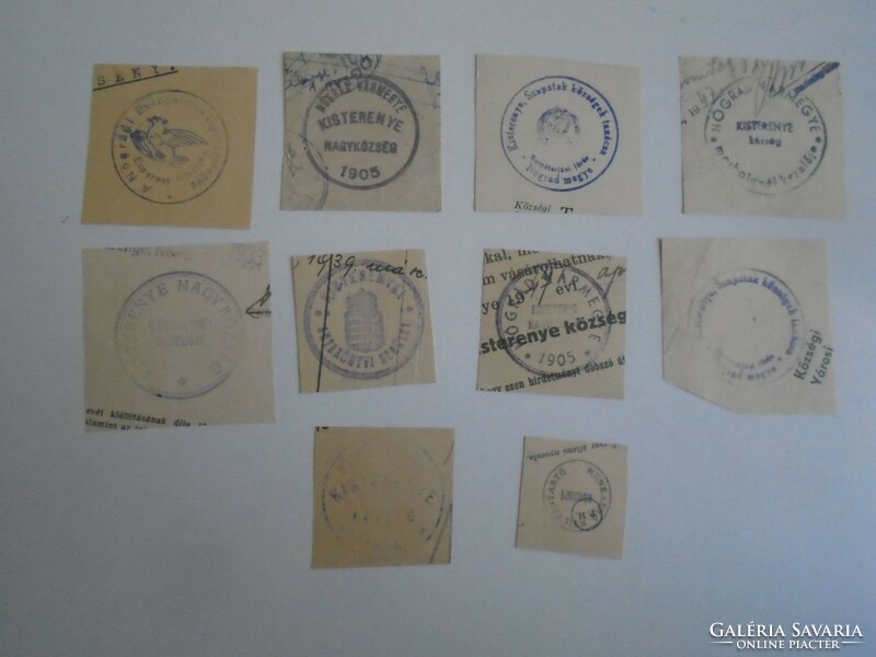 D202442 KISTERNYE  régi bélyegző-lenyomatok 8+ db.   kb 1900-1950's
