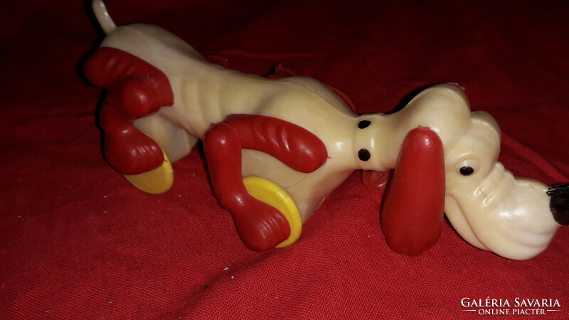 Almost antique traffic goods bazaar rolling basset hound dog extremely rare! 19 cm according to the pictures