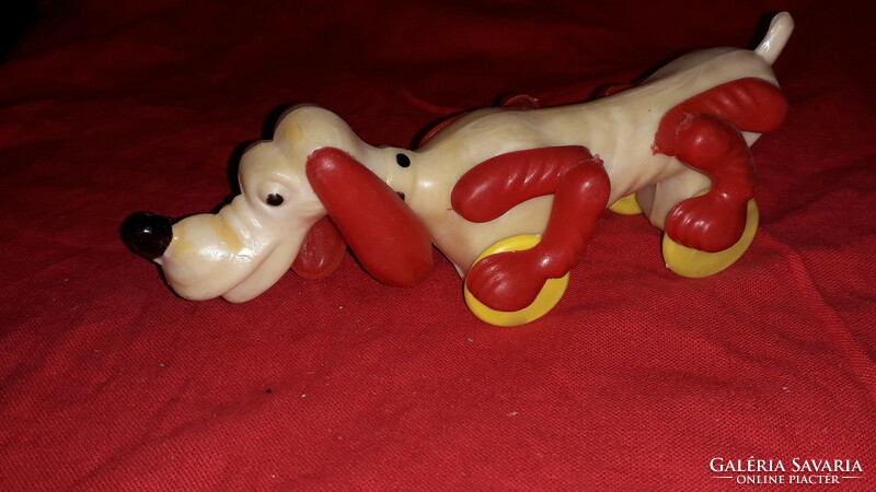 Almost antique traffic goods bazaar rolling basset hound dog extremely rare! 19 cm according to the pictures
