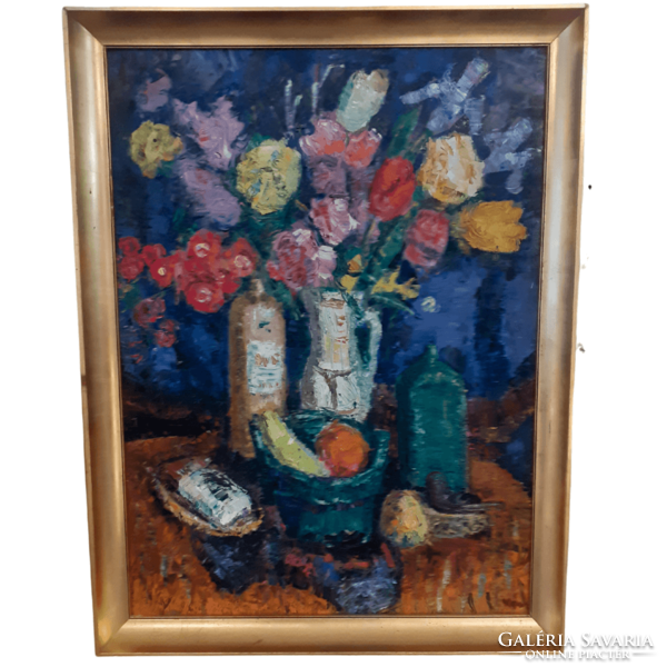 Vén Emil Csendélet virággal M01581