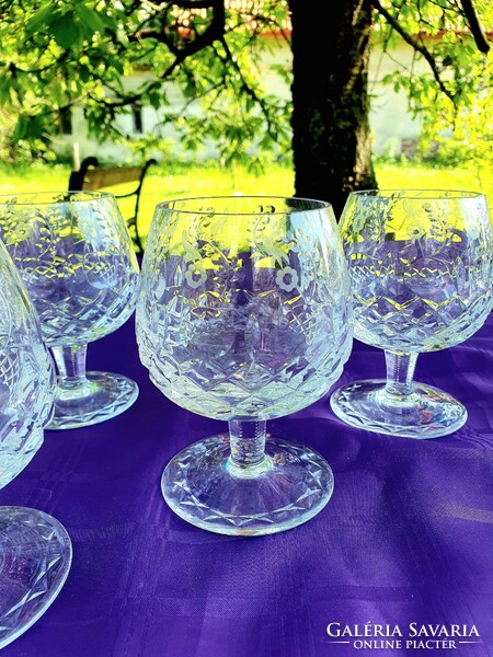 Cognac crystal glass set