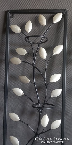 2 pieces of metal design wall decoration, candle holder negotiable art deco