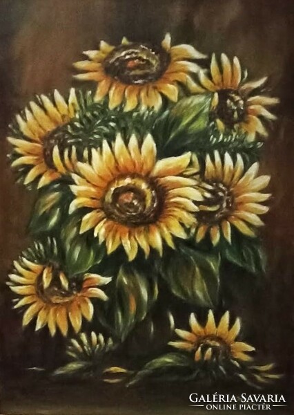 Sunflower still life 70x50 cm