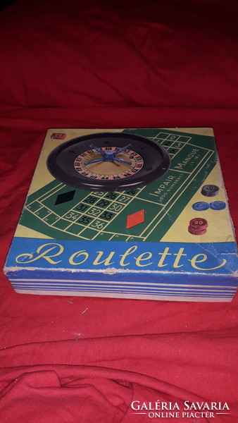 1970 -s évek német PREFO rulettjáték nagyon korrekt állapotban dobozával 22 x 22 cm a képek szerint