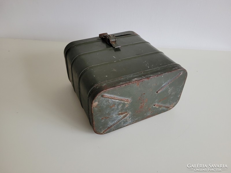 Old military metal ammunition chest stack