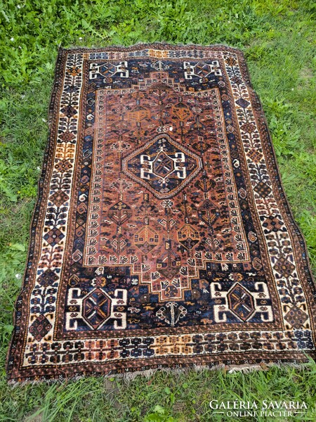 Antique oriental rug large size shiraz. Colorful hand knotted !.Iràn