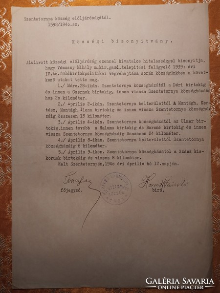 1940. Közs.Biz. For the person seizing Jewish property
