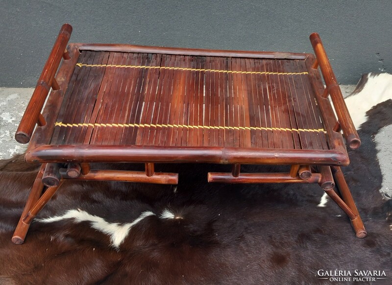 Vintage Osine Japán bambusz tea asztal ALKUDHATÓ design