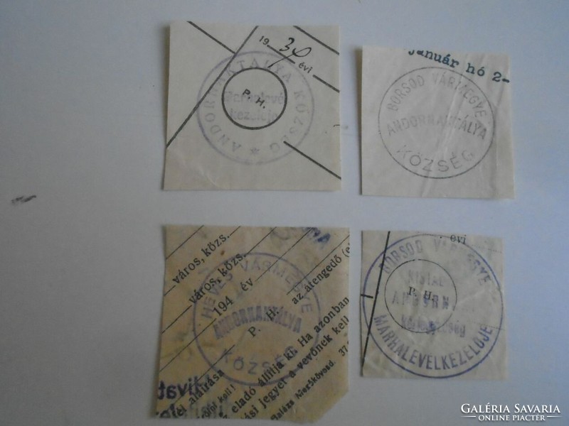 D202420 Andornak bowl old stamp impressions 4 pcs. About 1900-1950's