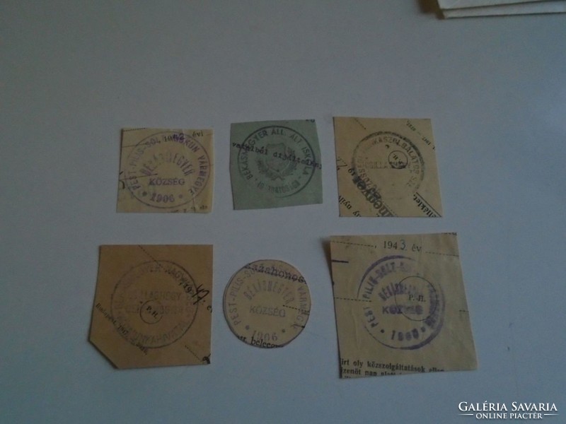 D202433 békásmegyer - czillaghegy old stamp impressions 6 pcs. About 1900-1950's