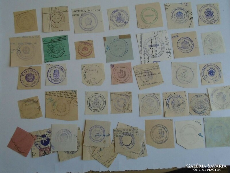 D202437  KISKUNFÉLEGYHÁZA  régi bélyegző-lenyomatok  33+ db.   kb 1900-1950's