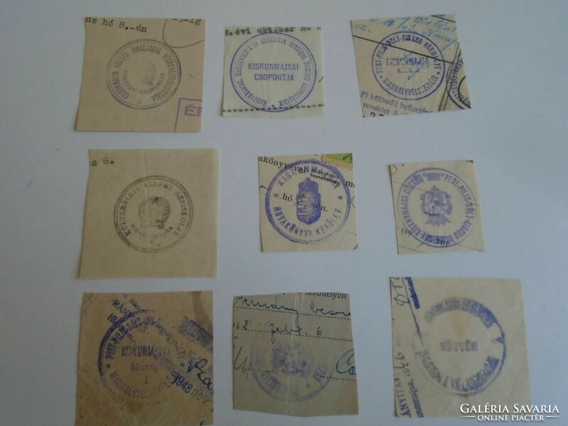 D202438  KISKUNMAJSA  régi bélyegző-lenyomatok  7+ db.   kb 1900-1950's