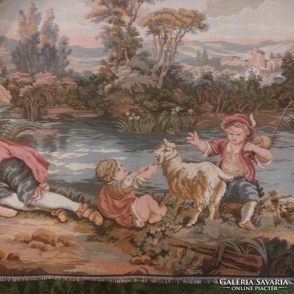 Spectacular tapestry, tapestry. Baroque. Tapestry. Putts.