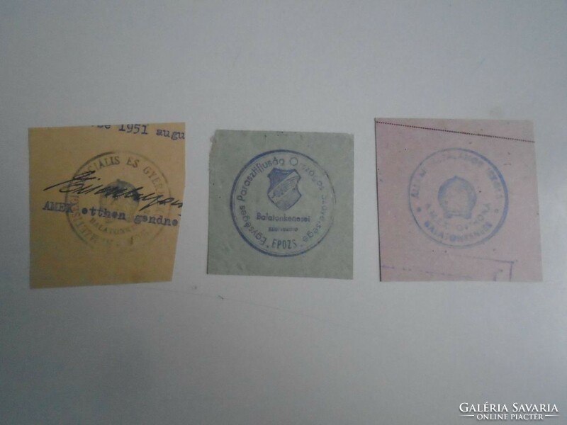 D202405 BALATONKENESE    régi bélyegző-lenyomatok 3 db.   kb 1900-1950's