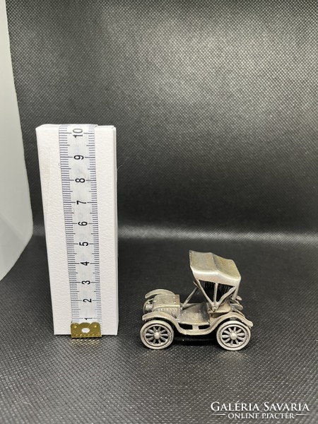 Silver miniature car