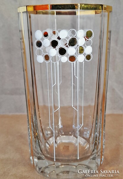 Bécsi szecessziós stílusú Gallauner üveg pohár