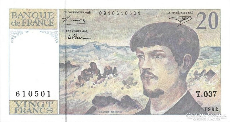 20 frank francs 1992 Franciaország Gyönyörű