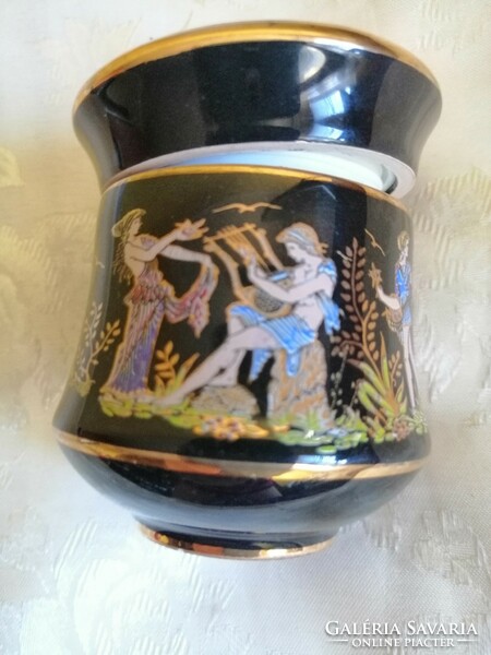 Greek gilded cosmetic jar is beautiful