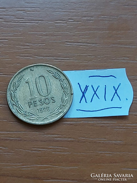 Chile 10 pesos 1996 nickel-brass bernardo o'higgins xxix