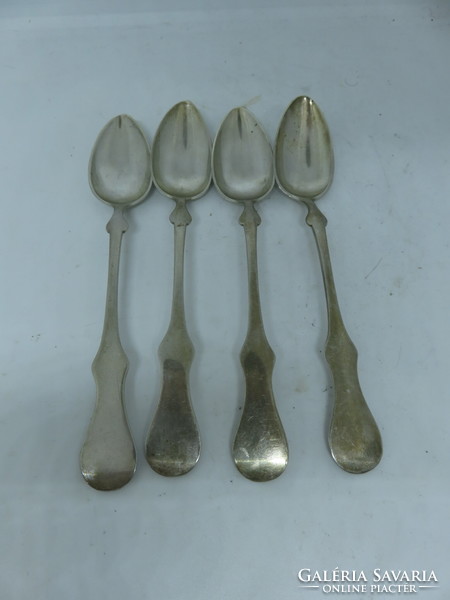 4 Pieces 13 latos antique silver tea spoons, Pest, 1859, giergl alajos