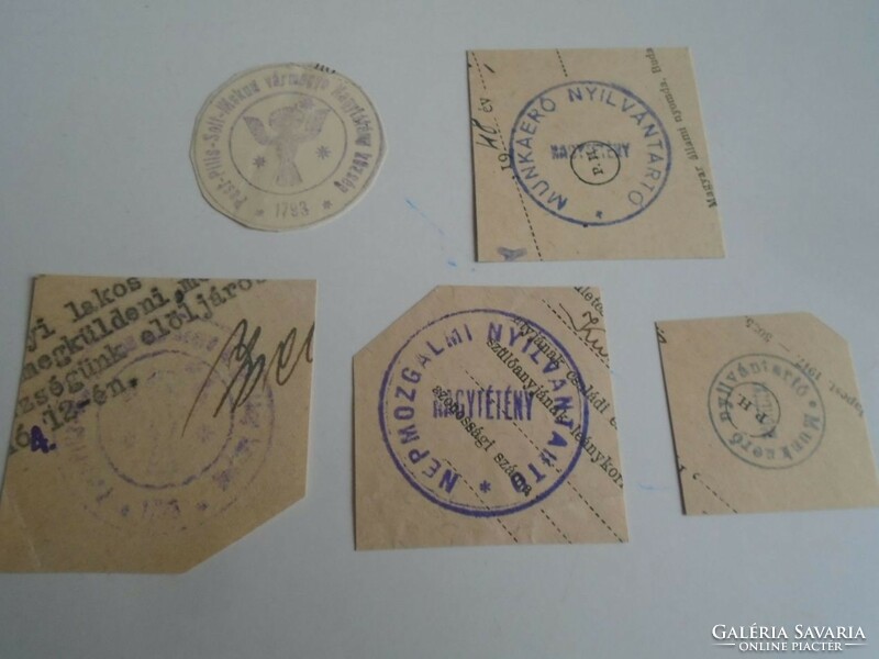 D202485 NAGYTÉTÉNY    régi bélyegző-lenyomatok  5 db.   kb 1900-1950's
