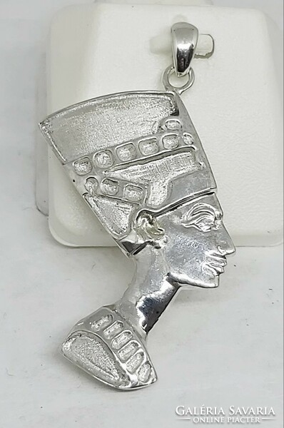 Silver Nefertiti pendant, Egyptian style 925 silver new jewelry, large type 8.5 gr