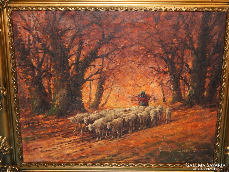 Gyula Gutaházy Németh (1892-1959) oil on canvas painting, gallery with valuation