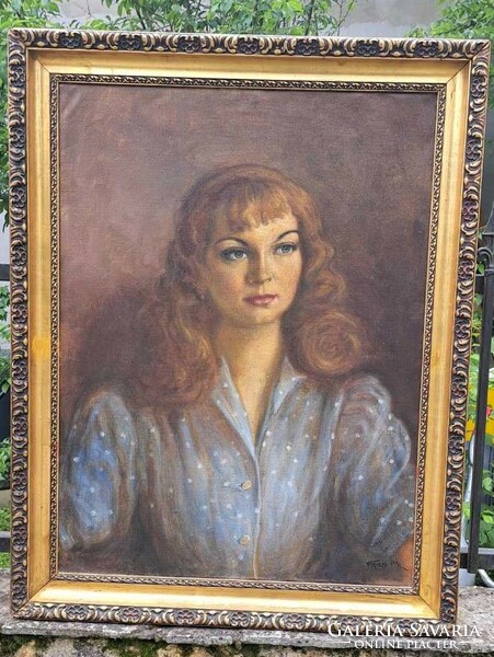 Fried Pál ( 1893 - 1976 ) Kékruhás lány