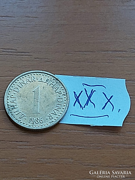 Yugoslavia 1 dinar 1986 nickel-brass xxx